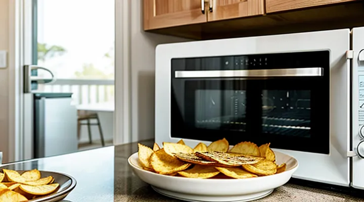 Как сделать чипсы в микроволновке за 3 минуты.