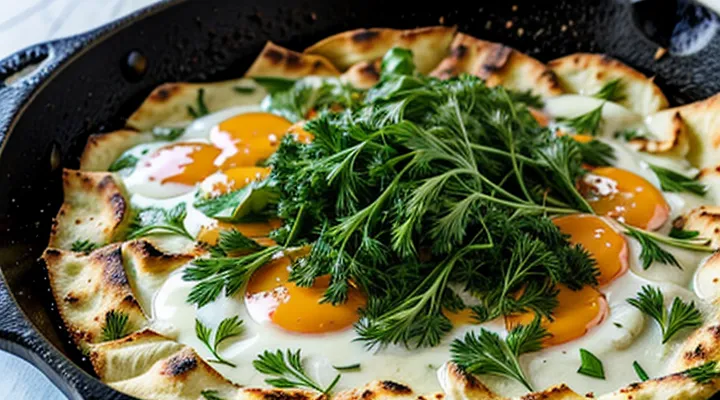 Лаваш с сыром и зеленью на сковороде: завтрак за 5 минут.