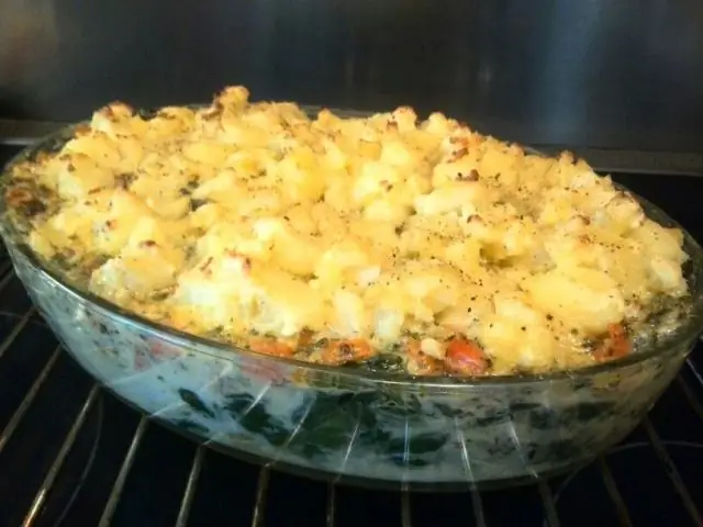 Рыбная запеканка, запеченная с сыром