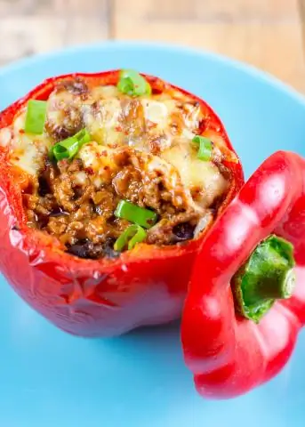 Перец с фаршем и капустой