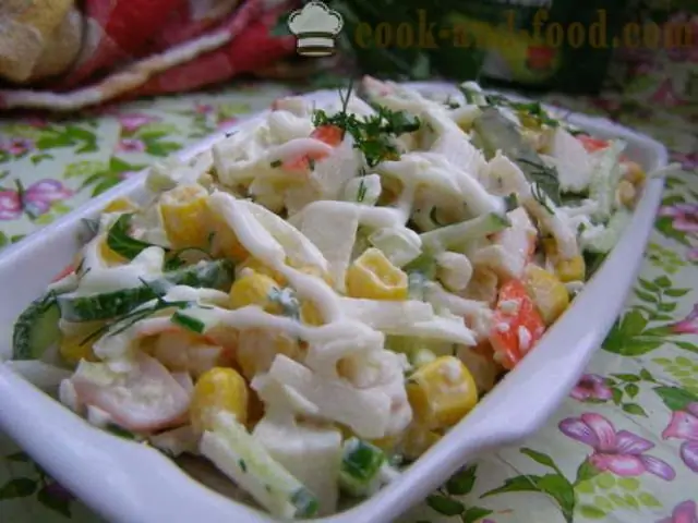 Салат из крабовой кукурузы Салат