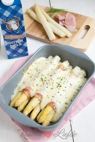 Гратен из спаржи со свежей спаржей и сахаром