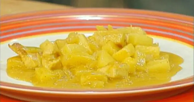 Курица карри с рецептом наана
