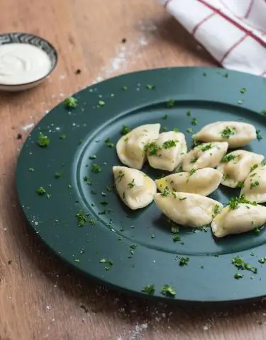 Картофельно-сырная вареника с квашеной капустой Рецепт