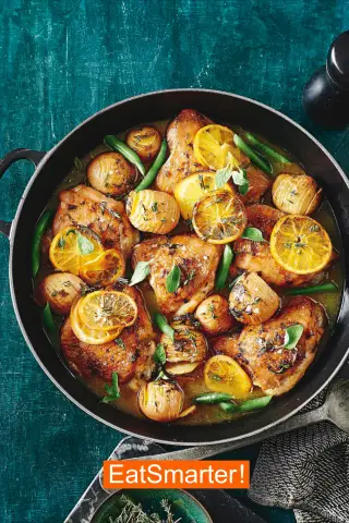 Куриный шашлык с лимоном и зеленью