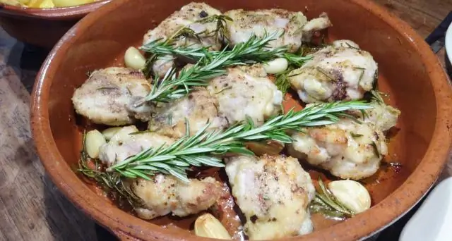 Курица с чесноком