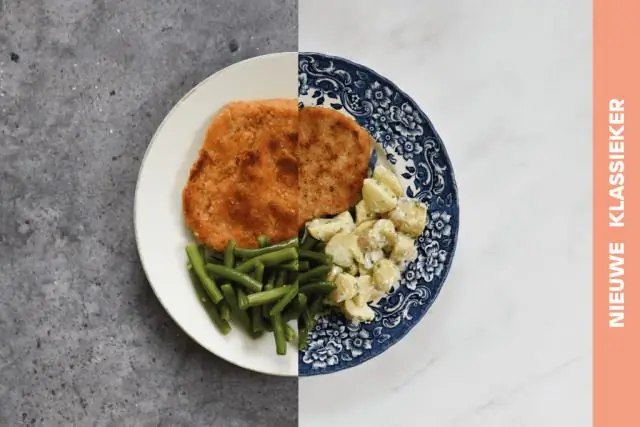 Натуральный шницель с картофельным гратеном и стручковой фасолью