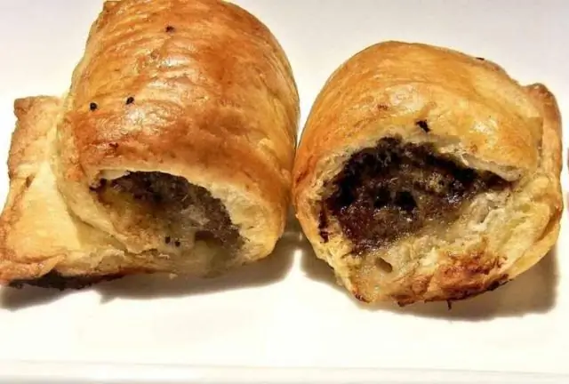 Горячие пирожки из слоеного теста с фаршем(Чебуреки)