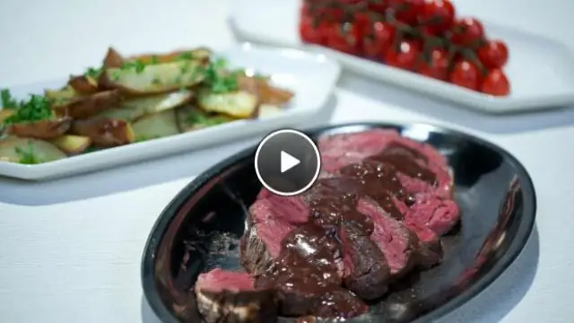 Мясо – Шатобриан Манфреда на красном вине