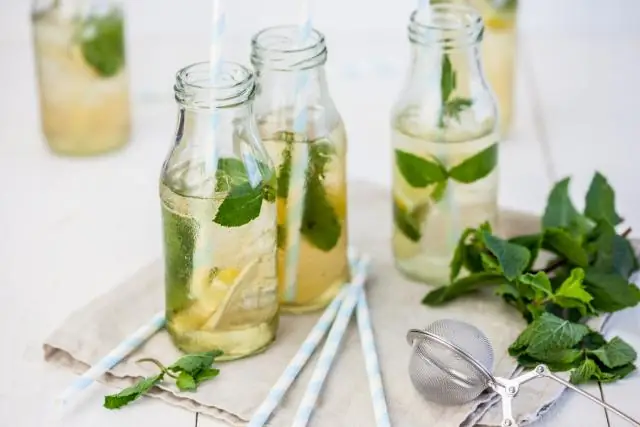 Чай со льдом с имбирем и виноградом