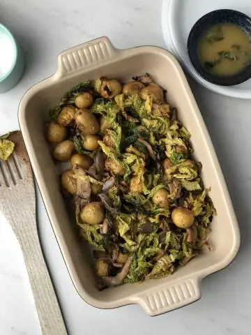 Суп-пюре из савойской капусты с грибами