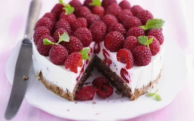 Сливочный чизкейк с малиной