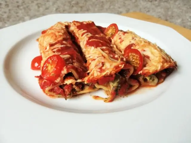 Каннеллони с начинкой из кабачков