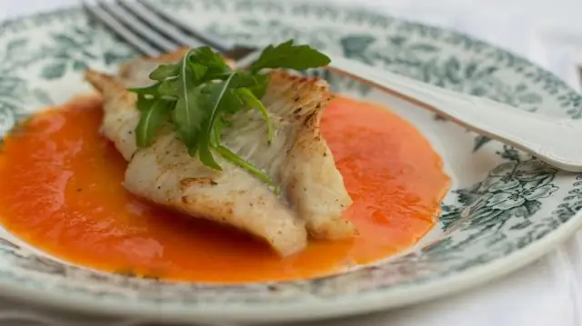 Жареный морской окунь с вкуснейшим сливочным маслом