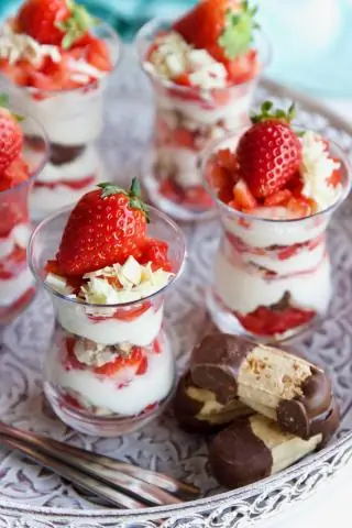 Ромовый горшок с клубникой и вишней