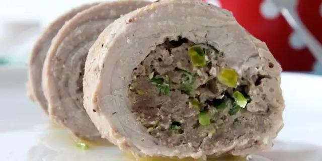 Шницель, запеченный с мясным фаршем